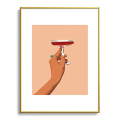 83 Oranges Cheers to Love Metal Framed Art Print