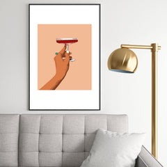 83 Oranges Cheers to Love Metal Framed Art Print