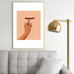 83 Oranges Cheers to Love Metal Framed Art Print