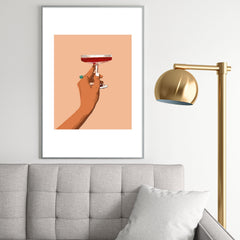83 Oranges Cheers to Love Metal Framed Art Print