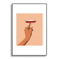 83 Oranges Cheers to Love Metal Framed Art Print