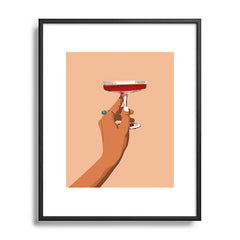 83 Oranges Cheers to Love Metal Framed Art Print