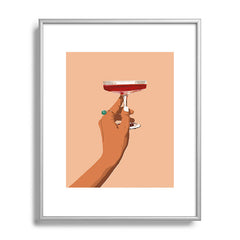 83 Oranges Cheers to Love Metal Framed Art Print