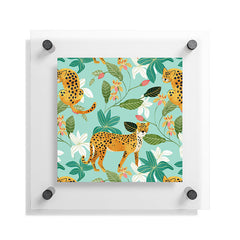 83 Oranges Cheetah Jungle Floating Acrylic Print