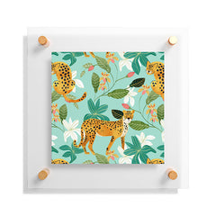 83 Oranges Cheetah Jungle Floating Acrylic Print