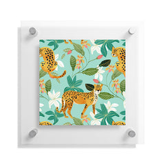 83 Oranges Cheetah Jungle Floating Acrylic Print