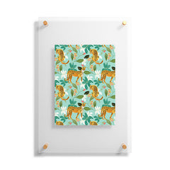 83 Oranges Cheetah Jungle Floating Acrylic Print