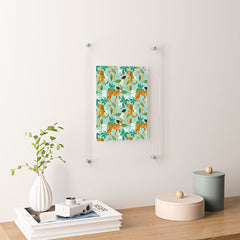83 Oranges Cheetah Jungle Floating Acrylic Print