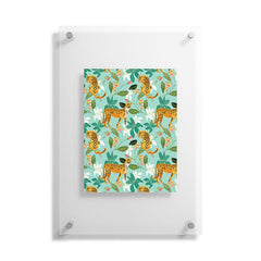 83 Oranges Cheetah Jungle Floating Acrylic Print