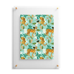 83 Oranges Cheetah Jungle Floating Acrylic Print