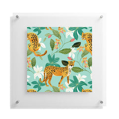 83 Oranges Cheetah Jungle Floating Acrylic Print