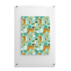83 Oranges Cheetah Jungle Floating Acrylic Print
