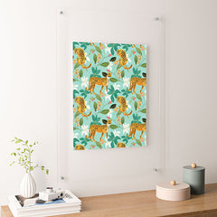 83 Oranges Cheetah Jungle Floating Acrylic Print