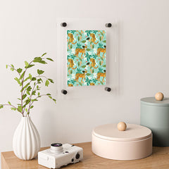 83 Oranges Cheetah Jungle Floating Acrylic Print