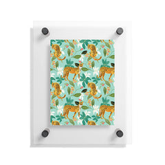 83 Oranges Cheetah Jungle Floating Acrylic Print