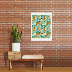 83 Oranges Cheetah Jungle Art Print