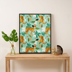 83 Oranges Cheetah Jungle Art Canvas
