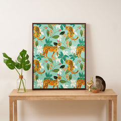 83 Oranges Cheetah Jungle Art Canvas