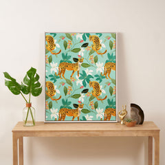83 Oranges Cheetah Jungle Art Canvas