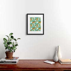 83 Oranges Cheetah Jungle Framed Art Print