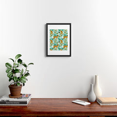 83 Oranges Cheetah Jungle Framed Art Print