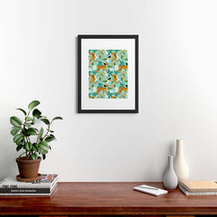 83 Oranges Cheetah Jungle Framed Art Print
