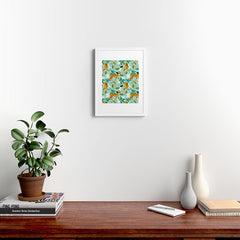 83 Oranges Cheetah Jungle Framed Art Print