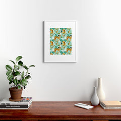 83 Oranges Cheetah Jungle Framed Art Print