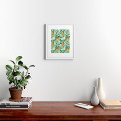 83 Oranges Cheetah Jungle Framed Art Print