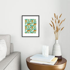 83 Oranges Cheetah Jungle Metal Framed Art Print