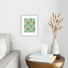 83 Oranges Cheetah Jungle Metal Framed Art Print