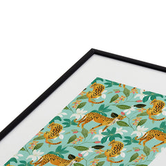 83 Oranges Cheetah Jungle Metal Framed Art Print
