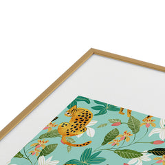 83 Oranges Cheetah Jungle Metal Framed Art Print