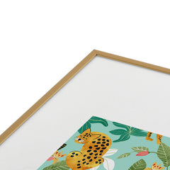 83 Oranges Cheetah Jungle Metal Framed Art Print