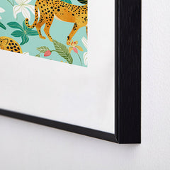 83 Oranges Cheetah Jungle Metal Framed Art Print