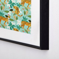 83 Oranges Cheetah Jungle Metal Framed Art Print