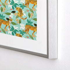 83 Oranges Cheetah Jungle Metal Framed Art Print