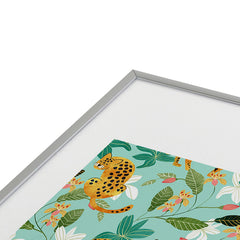 83 Oranges Cheetah Jungle Metal Framed Art Print
