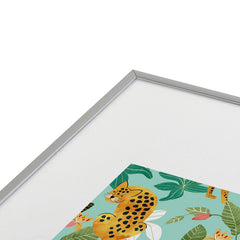 83 Oranges Cheetah Jungle Metal Framed Art Print