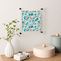 83 Oranges Cheetahs In Grapefruit Grove Floating Acrylic Print