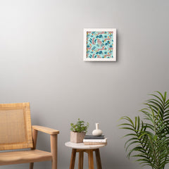 83 Oranges Cheetahs In Grapefruit Grove Framed Wall Art