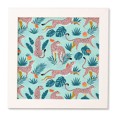 83 Oranges Cheetahs In Grapefruit Grove Framed Wall Art