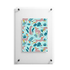 83 Oranges Cheetahs In Grapefruit Grove Floating Acrylic Print