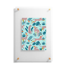 83 Oranges Cheetahs In Grapefruit Grove Floating Acrylic Print