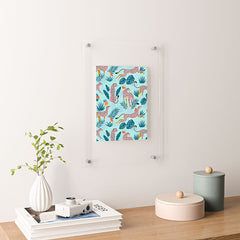 83 Oranges Cheetahs In Grapefruit Grove Floating Acrylic Print