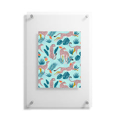 83 Oranges Cheetahs In Grapefruit Grove Floating Acrylic Print