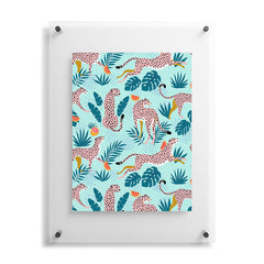 83 Oranges Cheetahs In Grapefruit Grove Floating Acrylic Print
