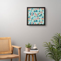 83 Oranges Cheetahs In Grapefruit Grove Framed Wall Art