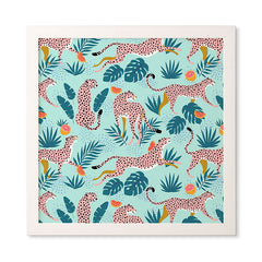 83 Oranges Cheetahs In Grapefruit Grove Framed Wall Art