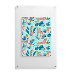 83 Oranges Cheetahs In Grapefruit Grove Floating Acrylic Print